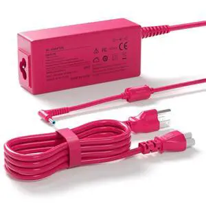 45W Pink Laptop Charger for HP Computer Smart Blue Tip Power Cord | Pavilion X360,Stream 11 14,Spectre 741727-001,213349 001 009 109 209,L25296 001 002 003 004,19.5V 2.31A 45W Pink Laptop Charger for HP Computer Smart Blue Tip Power Cord | Pavilion X360,Stream 11 14,Spectre 741727-001,213349 001 009 109 209,L25296 001 002 003 004,19.5V 2.31A