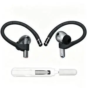 Titanium Alloy Ear Hooks for Samsung Galaxy Buds 3 Pro & Buds 3 | Silicone Sports Ear Hooks with Anti-Lost Lanyard & 3in1 Cleaning Kit, Secure Fit for Running, Gym, Cycling & Workout, Black Titanium Alloy Ear Hooks for Samsung Galaxy Buds 3 Pro & Buds 3 | Silicone Sports Ear Hooks with Anti-Lost Lanyard & 3in1 Cleaning Kit, Secure Fit for Running, Gym, Cycling & Workout, Black
