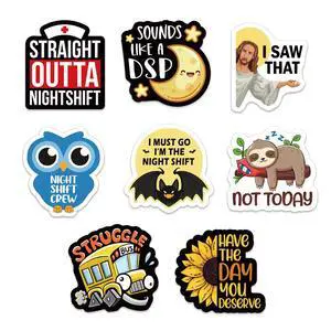 80 Pcs Funny Nightshift Nurse Stickers 2'' for Duty Nurse Doctor Assistant Medical Staff - Gifts Decals for Water Bottle Laptop Luggage Phone 80 Pcs Funny Nightshift Nurse Stickers 2'' for Duty Nurse Doctor Assistant Medical Staff - Gifts Decals for Water Bottle Laptop Luggage Phone
