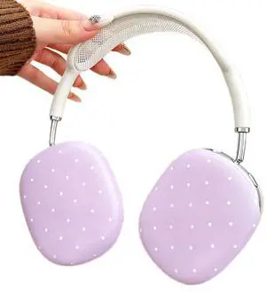 Cute Case Cover Compatible with AirPods Max 2/1,Pastel Pink Hard Case Polka Dot Pattern for Women & Girls,Simple Fresh Funny Shockproof Anti-Scratch Protective Skin Dustproof Ear Caps Accessories Cute Case Cover Compatible with AirPods Max 2/1,Pastel Pink Hard Case Polka Dot Pattern for Women & Girls,Simple Fresh Funny Shockproof Anti-Scratch Protective Skin Dustproof Ear Caps Accessories