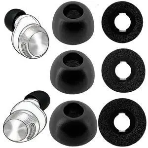 Replacement Memory Foam Eartips for Technics EAH-AZ100 Wireless Earbuds, Black Foam Ear Tips Replacement Memory Foam Eartips for Technics EAH-AZ100 Wireless Earbuds, Black Foam Ear Tips