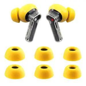 Replacement Foam Ear Tips for Nothing Ear/CMF Buds Earbuds | Compatible with Nothing Ear / Nothing Ear (a) / CMF Buds Pro 2 / CMF Buds 2 Plus / CMF Buds 2a, 3 Pairs (S/M/L, Yellow) Replacement Foam Ear Tips for Nothing Ear/CMF Buds Earbuds | Compatible with Nothing Ear / Nothing Ear (a) / CMF Buds Pro 2 / CMF Buds 2 Plus / CMF Buds 2a, 3 Pairs (S/M/L, Yellow)