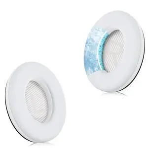 Full Cooling Gel Replacement Earpads for Bose QuietComfort QC35 Headphones Ear Pads Cushions with Breathable Ice Silk Fabric, High-Density Noise Cancelling Foam - White Full Cooling Gel Replacement Earpads for Bose QuietComfort QC35 Headphones Ear Pads Cushions with Breathable Ice Silk Fabric, High-Density Noise Cancelling Foam - White