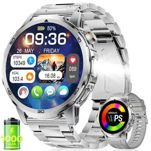 Smart Watches for Men 1000mAh 1.85" HD IP68 LED Light Military Sport | Large Battery Big Touch Screen 110+ Sports Modes Waterproof Smart Watches for Men 1000mAh 1.85" HD IP68 LED Light Military Sport | Large Battery Big Touch Screen 110+ Sports Modes Waterproof