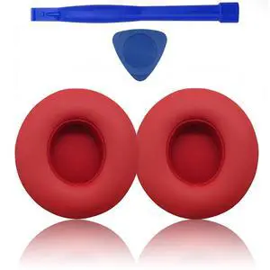 Replacement Ear Pads for Beats Solo 3, Ear Cushions for Beats Solo 2 & Solo 3 Wireless/Wired Headphones, Replacement Ear Pads Cushion Cover Comfortable Durable Cushion (Red) Replacement Ear Pads for Beats Solo 3, Ear Cushions for Beats Solo 2 & Solo 3 Wireless/Wired Headphones, Replacement Ear Pads Cushion Cover Comfortable Durable Cushion (Red)