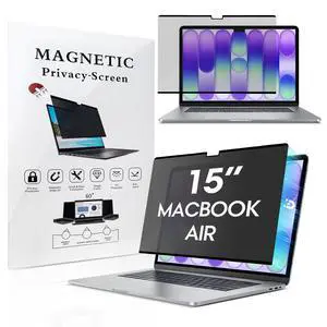 Magnetic Privacy Screen for MacBook Air 15 inch (2023-2026, M2-M5), Thin Removable Shield Anti-Glare, Washable Filter for Cafe & Library Use Magnetic Privacy Screen for MacBook Air 15 inch (2023-2026, M2-M5), Thin Removable Shield Anti-Glare, Washable Filter for Cafe & Library Use