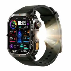 L3 Smart Watch, 1.95" AMOLED, Bluetooth Calling, 70-Lumen Flashlight | Tough Build, 10-30 Days Long, Smarter Tracking | 5ATM/IP68 + MIL-STD-810H | Sports+Health Insights Compatible for iOS Android L3 Smart Watch, 1.95" AMOLED, Bluetooth Calling, 70-Lumen Flashlight | Tough Build, 10-30 Days Long, Smarter Tracking | 5ATM/IP68 + MIL-STD-810H | Sports+Health Insights Compatible for iOS Android