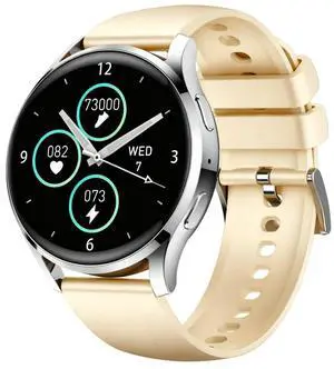 Smart Watch Fitness Tracker for iPhone Android for Women Men, Activity Tracker with Calorie & Step Counter, 150+ Sports, Daily Workout & Sleep MonitorIP68 Waterproof Smartwatch (Gold) Smart Watch Fitness Tracker for iPhone Android for Women Men, Activity Tracker with Calorie & Step Counter, 150+ Sports, Daily Workout & Sleep MonitorIP68 Waterproof Smartwatch (Gold)