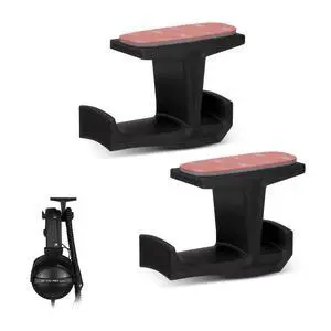 BigJ Under Desk Headphone Stand (2 Pack) Hanger Holder Mount for Headphones, Gaming Headsets, Mobiles Accessories, Stick On, No Screws (Black) BigJ Under Desk Headphone Stand (2 Pack) Hanger Holder Mount for Headphones, Gaming Headsets, Mobiles Accessories, Stick On, No Screws (Black)