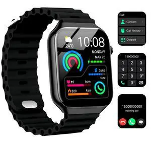 Smart Watch for Men Women, 2.09" AI Fitness Smartwatches with Calling/SMS, Heart Rate/Sleep/SpO2 Monitor, Pedometer, Dual Bands, 1 Game for Android/iOS Phones (Black) Smart Watch for Men Women, 2.09" AI Fitness Smartwatches with Calling/SMS, Heart Rate/Sleep/SpO2 Monitor, Pedometer, Dual Bands, 1 Game for Android/iOS Phones (Black)