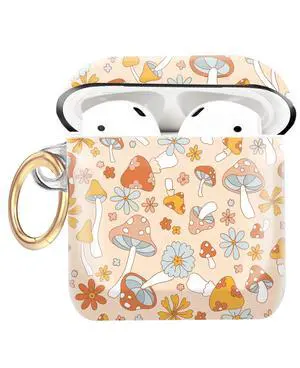 Compatible with AirPod 1/2 Case Cover,Cute Case with Keychain, TPU Protective Shockproof Case for AirPod 1st & 2nd Generation case for Girls WomenMushroom Compatible with AirPod 1/2 Case Cover,Cute Case with Keychain, TPU Protective Shockproof Case for AirPod 1st & 2nd Generation case for Girls WomenMushroom
