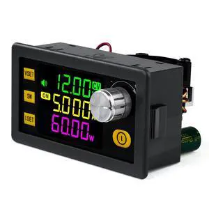 Adjustable Voltage Regulator, DC 6-36V to 0-36V 120W 6A DC-DC Buck Boost Converter Color LCD Digital Display for Laboratory Power Supplies, Golf Carts Adjustable Voltage Regulator, DC 6-36V to 0-36V 120W 6A DC-DC Buck Boost Converter Color LCD Digital Display for Laboratory Power Supplies, Golf Carts