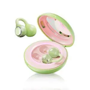 FairyClip A2 Open-Ear Earbuds, Clip On AI Translation Headphones, Wireless Adaptive Comfort Bluetooth 5.4 Waterproof 28H Earphone Makeup Mirror for Sports & Workouts Women Gifts, Guava Green FairyClip A2 Open-Ear Earbuds, Clip On AI Translation Headphones, Wireless Adaptive Comfort Bluetooth 5.4 Waterproof 28H Earphone Makeup Mirror for Sports & Workouts Women Gifts, Guava Green