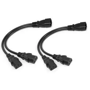 2Pack UPS Server Y Splitter C14 to 2 x C13 Power Adapter Cable Cord 2Pack UPS Server Y Splitter C14 to 2 x C13 Power Adapter Cable Cord