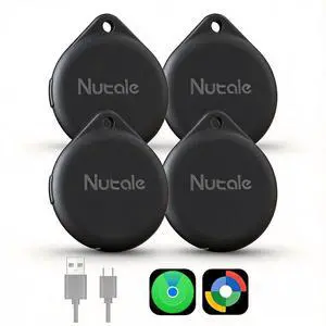 Bluetooth Tracker Tags, USB-C Smart Key Finder (iOS & Android) | MFI Tracker Works with Find My or Google'S Find Hub, Key Finder, Rechargeable Item Finder for Keys, Luggage, Car (Black Four) Bluetooth Tracker Tags, USB-C Smart Key Finder (iOS & Android) | MFI Tracker Works with Find My or Google'S Find Hub, Key Finder, Rechargeable Item Finder for Keys, Luggage, Car (Black Four)