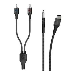 CAUXB4RCAA-SP 3.5mm AUX to USB-C Braided Cable & RCA Audio Adapter Kit 4-ft. Space Gray CAUXB4RCAA-SP 3.5mm AUX to USB-C Braided Cable & RCA Audio Adapter Kit 4-ft. Space Gray