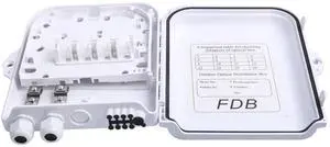 8 Core Fiber Distribution Box, FTTH Fiber Distribution Box -8 Port ABS Plastic Fiber Optic Terminal Junction Splitter Box for Indoor/Outdoor 8 Core Fiber Distribution Box, FTTH Fiber Distribution Box -8 Port ABS Plastic Fiber Optic Terminal Junction Splitter Box for Indoor/Outdoor