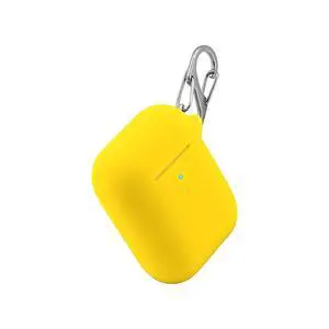 Soft Silicone AirPods Case 2 &1 - Neon Yellow | Shockproof, 360° Protective Apple Airpods Case Cover with Keychain | Wireless Charging Compatible with Front LED Visible Soft Silicone AirPods Case 2 &1 - Neon Yellow | Shockproof, 360° Protective Apple Airpods Case Cover with Keychain | Wireless Charging Compatible with Front LED Visible