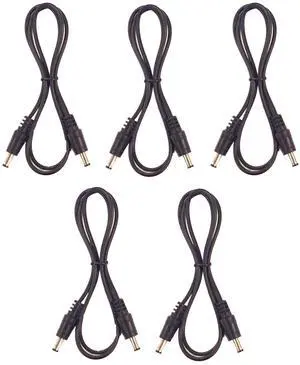 5 Pack of 36 Inch 22 AWG DC Power Cable Male to Male 3 Foot 5.5mm X 2.1mm Barrel Plug 5 Pack of 36 Inch 22 AWG DC Power Cable Male to Male 3 Foot 5.5mm X 2.1mm Barrel Plug