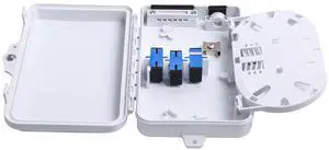 6-Port Fiber Optic Distribution Box - Waterproof ABS Plastic, SC/FC/E2000 Adapters, SC/UPC Fiber Coupler 6-Port Fiber Optic Distribution Box - Waterproof ABS Plastic, SC/FC/E2000 Adapters, SC/UPC Fiber Coupler