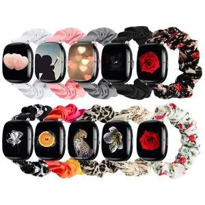 compatible with Fitbit Sense/Versa 3/Versa 4/Sense 2 Bands,for Women,Scrunchie Fabric Replacement Wristbands Straps,Accessories,Large Small compatible with Fitbit Sense/Versa 3/Versa 4/Sense 2 Bands,for Women,Scrunchie Fabric Replacement Wristbands Straps,Accessories,Large Small