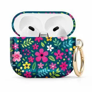 Compatible with Airpod 4 Case,TPU Cute Pattern Protective, Shockproof Anti Scratch Case with Keychain Ring, Supports Wireless Charging(Colorful Floral with Bright Leaves) Compatible with Airpod 4 Case,TPU Cute Pattern Protective, Shockproof Anti Scratch Case with Keychain Ring, Supports Wireless Charging(Colorful Floral with Bright Leaves)