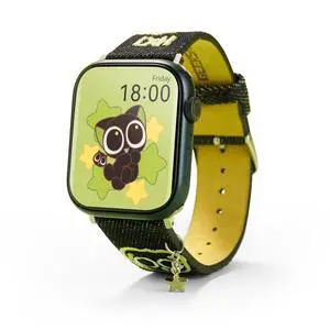 Luo Xiao Hei Genuine Licensed Stargazing Adventure Watch Band Compatible with Apple Watch - Black & Green Denim Strap with Cute Embroidery & Star Chain for iWatch Luo Xiao Hei Genuine Licensed Stargazing Adventure Watch Band Compatible with Apple Watch - Black & Green Denim Strap with Cute Embroidery & Star Chain for iWatch