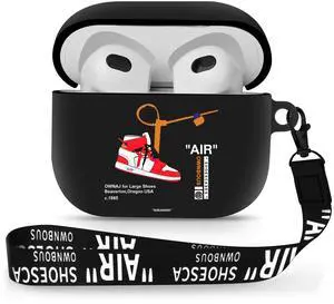 for Airpods 3rd Generation Case with Lanyard Cute Cartoon Sports Shoes, Protective TPU Soft Cases Cover Rugged for Apple Airpods 3 Case with Keychain for Women MenRed for Airpods 3rd Generation Case with Lanyard Cute Cartoon Sports Shoes, Protective TPU Soft Cases Cover Rugged for Apple Airpods 3 Case with Keychain for Women MenRed