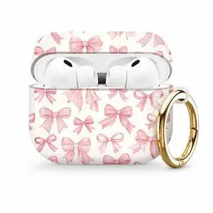 Compatible with AirPod Pro 3 Case (2025), Stylish Pattern Protective Cover with Keychain, Shockproof Anti-Drop TPU Case for Women and Men(Pink Bows) Compatible with AirPod Pro 3 Case (2025), Stylish Pattern Protective Cover with Keychain, Shockproof Anti-Drop TPU Case for Women and Men(Pink Bows)
