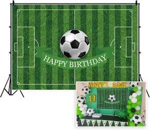 8x6ft Soccer Birthday Party Backdrop Football Field Photography Background | for Boys Birthday Ceremony Room Decor Soccer Sport Photo Wallpaper, Polyester 8x6ft Soccer Birthday Party Backdrop Football Field Photography Background | for Boys Birthday Ceremony Room Decor Soccer Sport Photo Wallpaper, Polyester