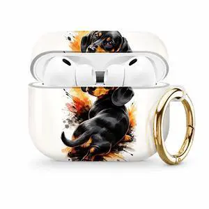 Compatible with AirPod Pro 3 Case (2025), Stylish Pattern Protective Cover with Keychain, Shockproof Anti-Drop TPU Case for Women and Men(Dachshund Artistic Splash) Compatible with AirPod Pro 3 Case (2025), Stylish Pattern Protective Cover with Keychain, Shockproof Anti-Drop TPU Case for Women and Men(Dachshund Artistic Splash)