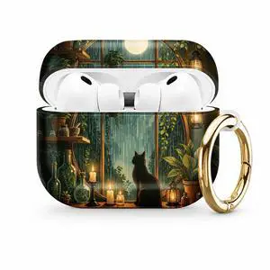 Compatible with AirPod Pro 3 Case (2025), Stylish Pattern Protective Cover with Keychain, Shockproof Anti-Drop TPU Case for Women and Men(Cozy Indoor Garden Night Scene) Compatible with AirPod Pro 3 Case (2025), Stylish Pattern Protective Cover with Keychain, Shockproof Anti-Drop TPU Case for Women and Men(Cozy Indoor Garden Night Scene)
