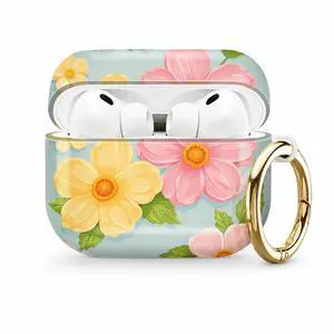 Compatible with AirPod Pro 3 Case (2025), Stylish Pattern Protective Cover with Keychain, Shockproof Anti-Drop TPU Case for Women and Men(Floral with Pink Yellow Flowers) Compatible with AirPod Pro 3 Case (2025), Stylish Pattern Protective Cover with Keychain, Shockproof Anti-Drop TPU Case for Women and Men(Floral with Pink Yellow Flowers)