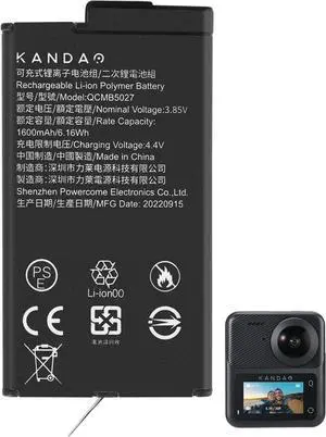 QooCam 3 5.7K Sports ActionCamera Replacement Battery QooCam 3 5.7K Sports ActionCamera Replacement Battery