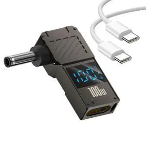 100W PD Power Charger Connector Tip (4.5 X 3.0mm Dell Small Head) with 100W/5A USB C Cable (1.5M) 100W PD Power Charger Connector Tip (4.5 X 3.0mm Dell Small Head) with 100W/5A USB C Cable (1.5M)