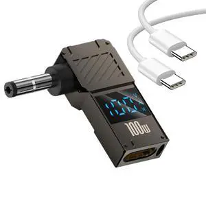 100W PD Power Charger Connector Tip Compatible with 4.0 x 1.7mm Lenovo or Dell with 100W/5A USB C Cable (1.5M) 100W PD Power Charger Connector Tip Compatible with 4.0 x 1.7mm Lenovo or Dell with 100W/5A USB C Cable (1.5M)
