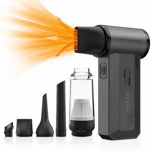 Electric Compressed Air Duster, Handheld Cordless 2 in 1 Air Blower and Vacuum, 130000RPM Electirc Turbo Jet Blower, Stepless Speed Motor, Type-C Fast Charge for Computer, Keyboard, Car, Pet House Electric Compressed Air Duster, Handheld Cordless 2 in 1 Air Blower and Vacuum, 130000RPM Electirc Turbo Jet Blower, Stepless Speed Motor, Type-C Fast Charge for Computer, Keyboard, Car, Pet House
