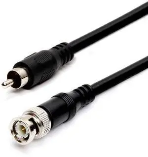 RG59U 50 Feet BNC Male to RCA Male, 75 Ohm, Coaxial BNC to RCA Video Cable, Black, (453-N) RG59U 50 Feet BNC Male to RCA Male, 75 Ohm, Coaxial BNC to RCA Video Cable, Black, (453-N)
