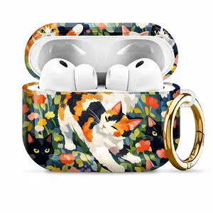 Compatiable with AirPod Pro 3 Trendy Case with Keychain Shockproof and Full Coverage, Unique Pattern Design for 3rd Gen Airpod Pro(Cats Flowers Garden Art) Compatiable with AirPod Pro 3 Trendy Case with Keychain Shockproof and Full Coverage, Unique Pattern Design for 3rd Gen Airpod Pro(Cats Flowers Garden Art)