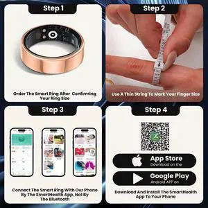 Smart Ring for Men and Women, Waterproof Fitness Ring Health Tracker, Heart Rate, Stress, Oxygen Monitor, Sleep Steps Calories Tracker, Activity Ring Compatible with iPhone and Android(13#) Smart Ring for Men and Women, Waterproof Fitness Ring Health Tracker, Heart Rate, Stress, Oxygen Monitor, Sleep Steps Calories Tracker, Activity Ring Compatible with iPhone and Android(13#)