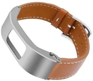 Leather Strap Compatible with Garmin vivofit 4 Activity Tracker Bands Replacement with Metal Case for Men Women Leather Classic Band with Silver Stainless Steel Hardware Leather Strap Compatible with Garmin vivofit 4 Activity Tracker Bands Replacement with Metal Case for Men Women Leather Classic Band with Silver Stainless Steel Hardware