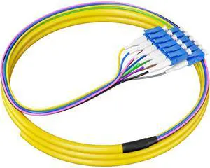 12 Strand OS2 LC/UPC Fiber Pigtail Single Mode, 5ft/1.5m | SMF Fiber Optic Pigtails for Networks Communication System, 9/125um 12 Strand OS2 LC/UPC Fiber Pigtail Single Mode, 5ft/1.5m | SMF Fiber Optic Pigtails for Networks Communication System, 9/125um