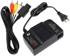 N64 Power Supply and AV Cable, Replacement AC Power Adapter and AV Composite Video Cable Compatible with Nintendo 64 N64 Power Supply and AV Cable, Replacement AC Power Adapter and AV Composite Video Cable Compatible with Nintendo 64