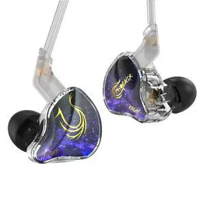 KBEAR Phoenix Wired Earbuds IEMs, Purple no Mic | in Ear Headphones with 10mm DD+PET Driver, Stereo Clear Sound Gaming Headphones, in Ear Monitor for Music Gaming KBEAR Phoenix Wired Earbuds IEMs, Purple no Mic | in Ear Headphones with 10mm DD+PET Driver, Stereo Clear Sound Gaming Headphones, in Ear Monitor for Music Gaming