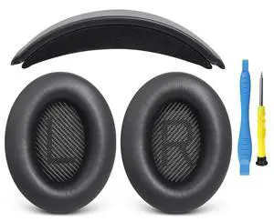 Replacement Kit for for Bose QC35 & QC35 ii (QuietComfort 35 II)-Black | Ear Pads Cushions + Headband, Extra Comfort, Repair Part, Easy DIY Installation with Tool Replacement Kit for for Bose QC35 & QC35 ii (QuietComfort 35 II)-Black | Ear Pads Cushions + Headband, Extra Comfort, Repair Part, Easy DIY Installation with Tool