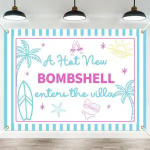 Bach Island Bachelorette Party Decorations, A Hot New Bombshell Enter The Villa Backdrop, Tropical Island Bridal Shower & Engagement Party Supplies Bach Island Bachelorette Party Decorations, A Hot New Bombshell Enter The Villa Backdrop, Tropical Island Bridal Shower & Engagement Party Supplies