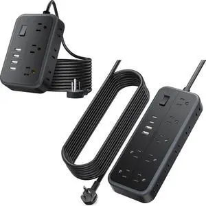 Extension Cord 25 Ft Long Extension Cord with 6/14 Widely Spaced Outlet, Power Strip with 4 USB Port(2 USB-C), Wall Mount for Home Office, Dorm Room and Nightstand, Black Extension Cord 25 Ft Long Extension Cord with 6/14 Widely Spaced Outlet, Power Strip with 4 USB Port(2 USB-C), Wall Mount for Home Office, Dorm Room and Nightstand, Black