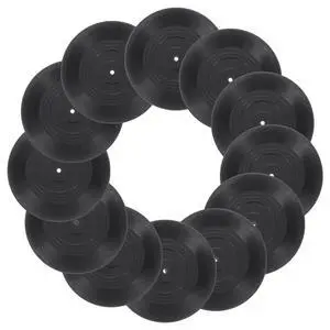 12Pcs Blank Vinyl Records 4.3 Inch Fake Record Vintage Decoration, PVC Plain Faux Blank Vinyl Records, Retro Vinyl Records for Home Studio Room Wall Aesthetic 12Pcs Blank Vinyl Records 4.3 Inch Fake Record Vintage Decoration, PVC Plain Faux Blank Vinyl Records, Retro Vinyl Records for Home Studio Room Wall Aesthetic