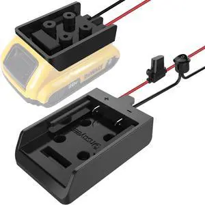 Dewalt 20V Battery Power Wheel Adapter with Switch & Fuse | 12 gauge heavy duty wire, reliable power convertor for DIY ride on trucks, robotics, RC toys, work lights Dewalt 20V Battery Power Wheel Adapter with Switch & Fuse | 12 gauge heavy duty wire, reliable power convertor for DIY ride on trucks, robotics, RC toys, work lights