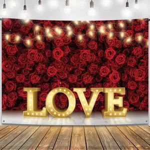 Fabric Love Valentines Day Backdrop 7x5ft | Valentines Backdrop for Photography, Happy Valentines Banner, Valentines Day Decorations Fabric Love Valentines Day Backdrop 7x5ft | Valentines Backdrop for Photography, Happy Valentines Banner, Valentines Day Decorations